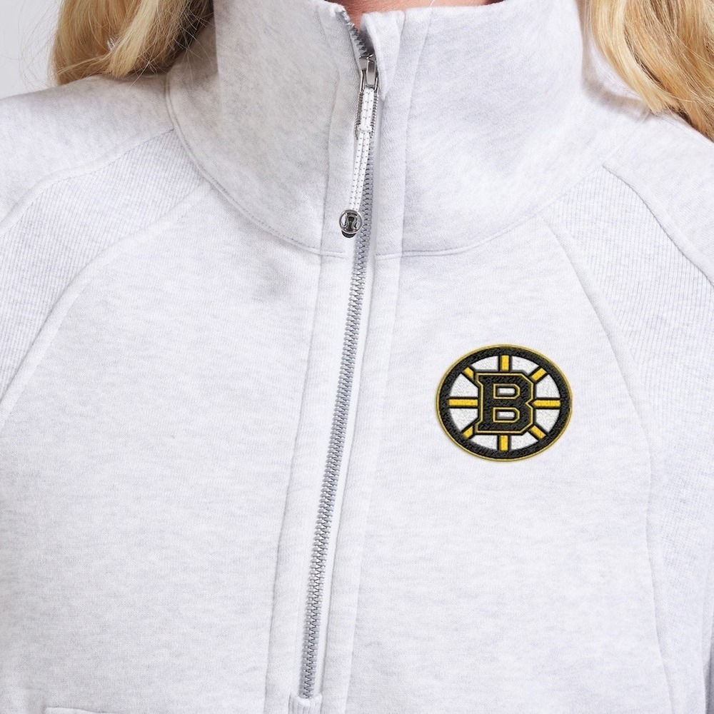 Lululemon Boston Bruins Scuba Oversized Half Zip Top Funnel‎ Neck Womens XL/2XL - Picture 6 of 10
